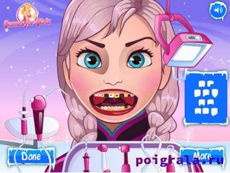 Скриншот игры Холодное сердце, лечим зубы Анне Картинка к игре Холодное сердце, лечим зубы Анне